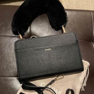 Calpak Faux Leather Rid Travel Wallet